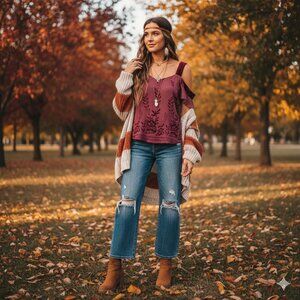 Francesca's Whimsy Boho Floral Velvet Cold Shoulder Tank Top Women's Size XS